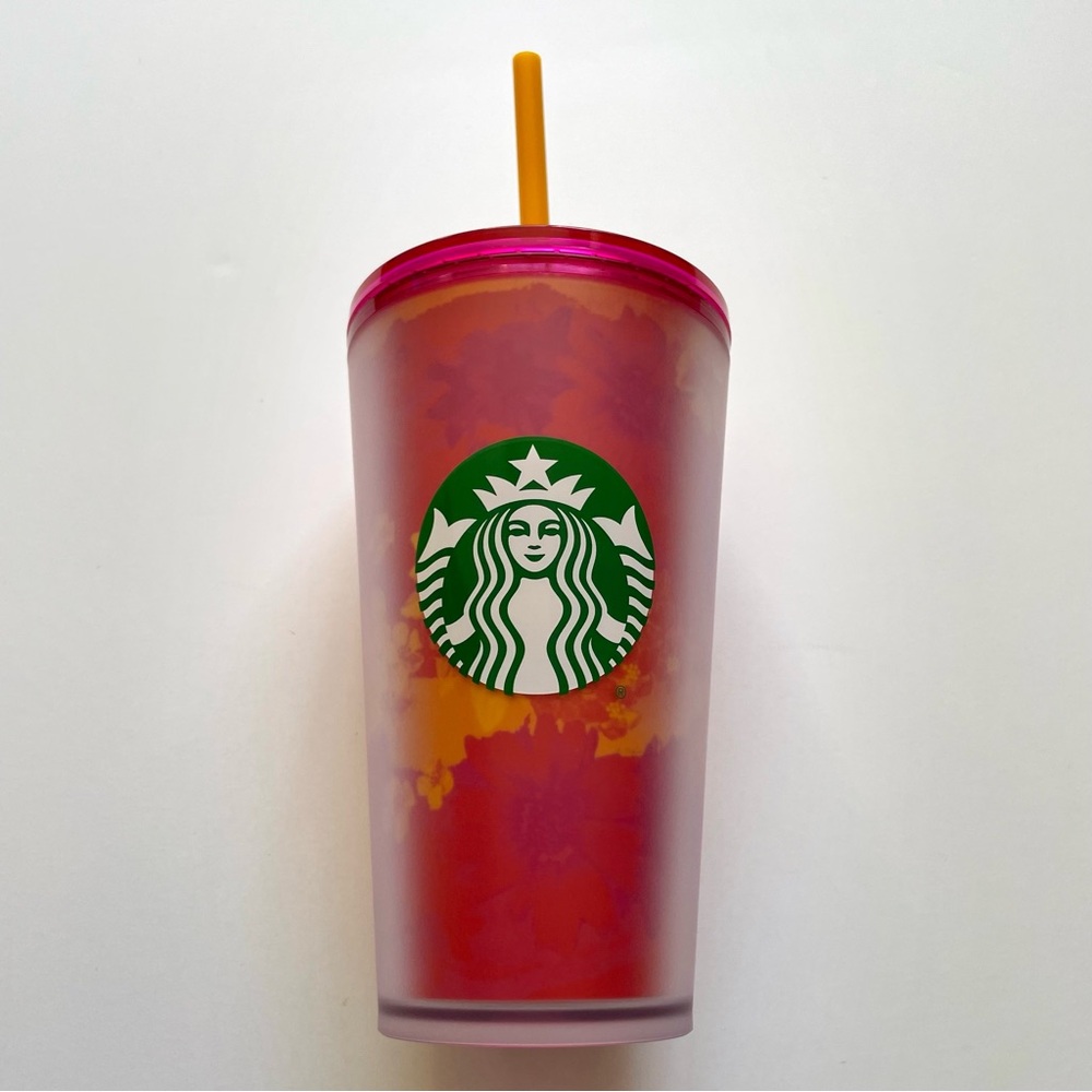 NWOT Starbucks Summer 2022 Tropical Floral Grande Soft Touch Tumbler